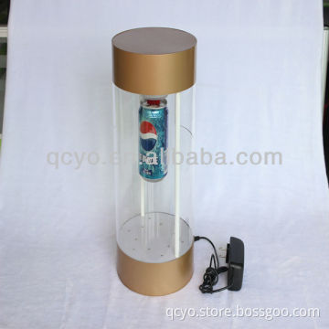 QCY-Z-J047 attractive and high quality acrylic magnetic floating wine bottle display